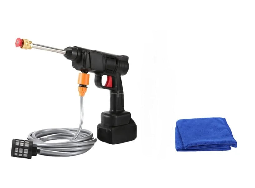 مجموعة مسدس غسيل السيارات مع ملمع ومنديل 🚗✨